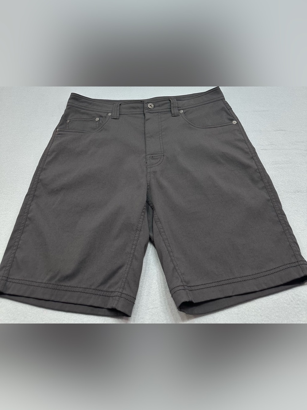 Prana Men's Charcoal Flat-Front Performance Shorts